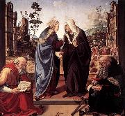 Piero di Cosimo The Visitation with Sts Nicholas and Anthony oil on canvas